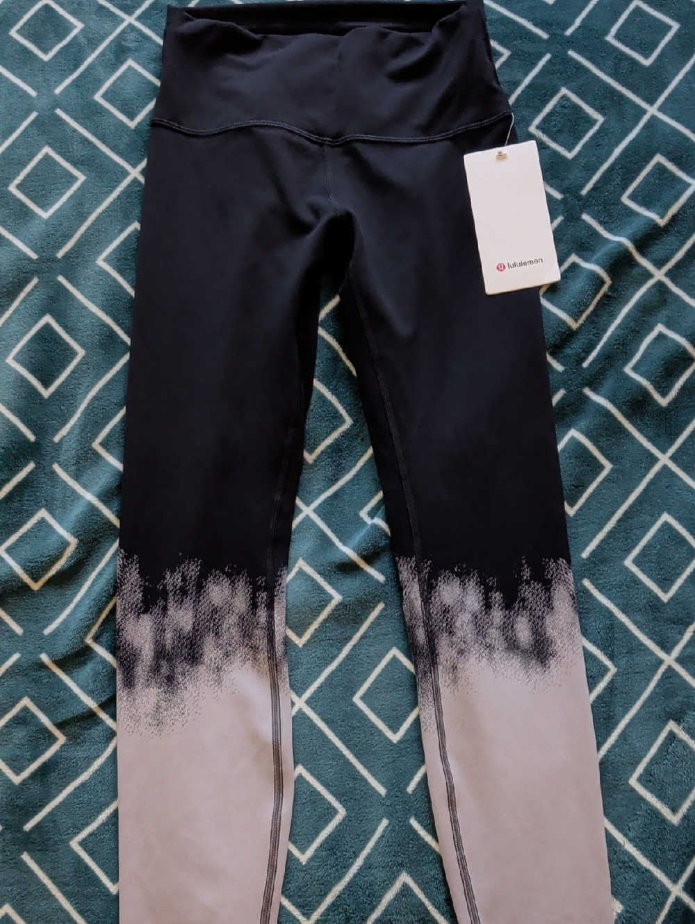 lululemon athletica Black to Light Gray Ombre Leggings
